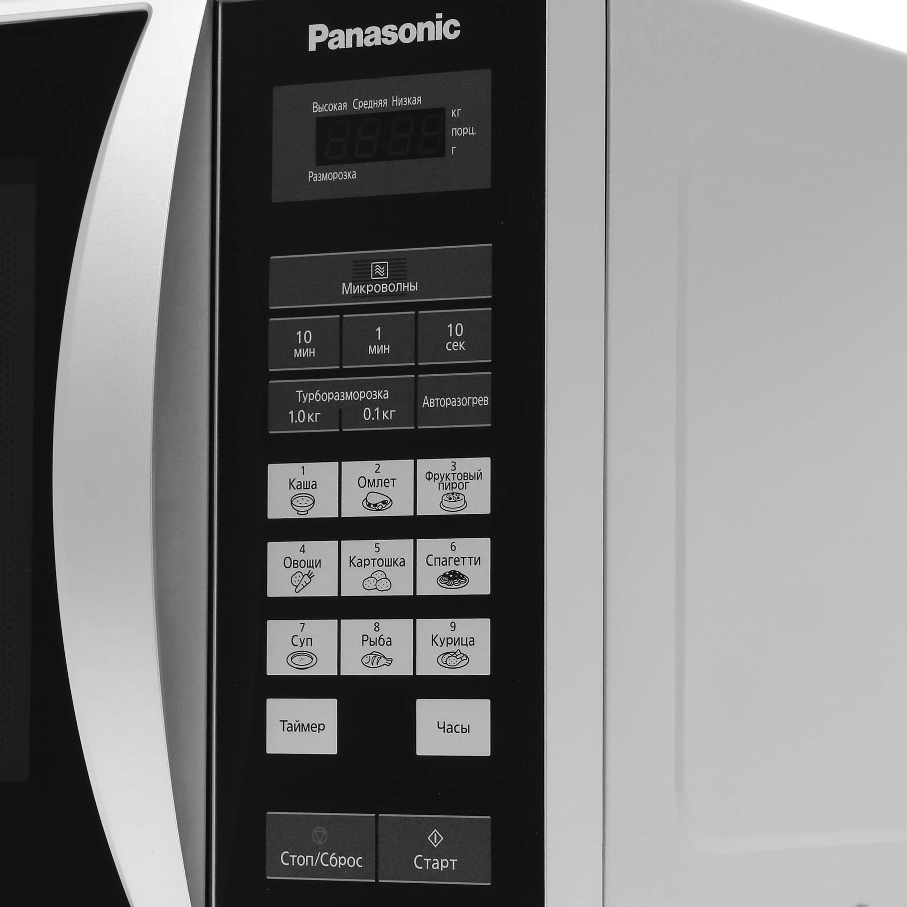 Микроволновая печь Panasonic NN-ST342MZPE серебристый, 25 л, 800 Вт, переключатели - сенсор
