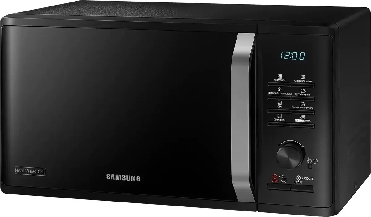 Микроволновая печь Samsung MG23K3575AK черный, 23 л, 800 Вт, переключатели - кнопки, поворотный механизм