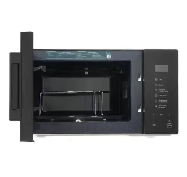 Микроволновая печь Samsung MG23T5018AK/BW черный, 23 л, 800 Вт, переключатели - сенсор