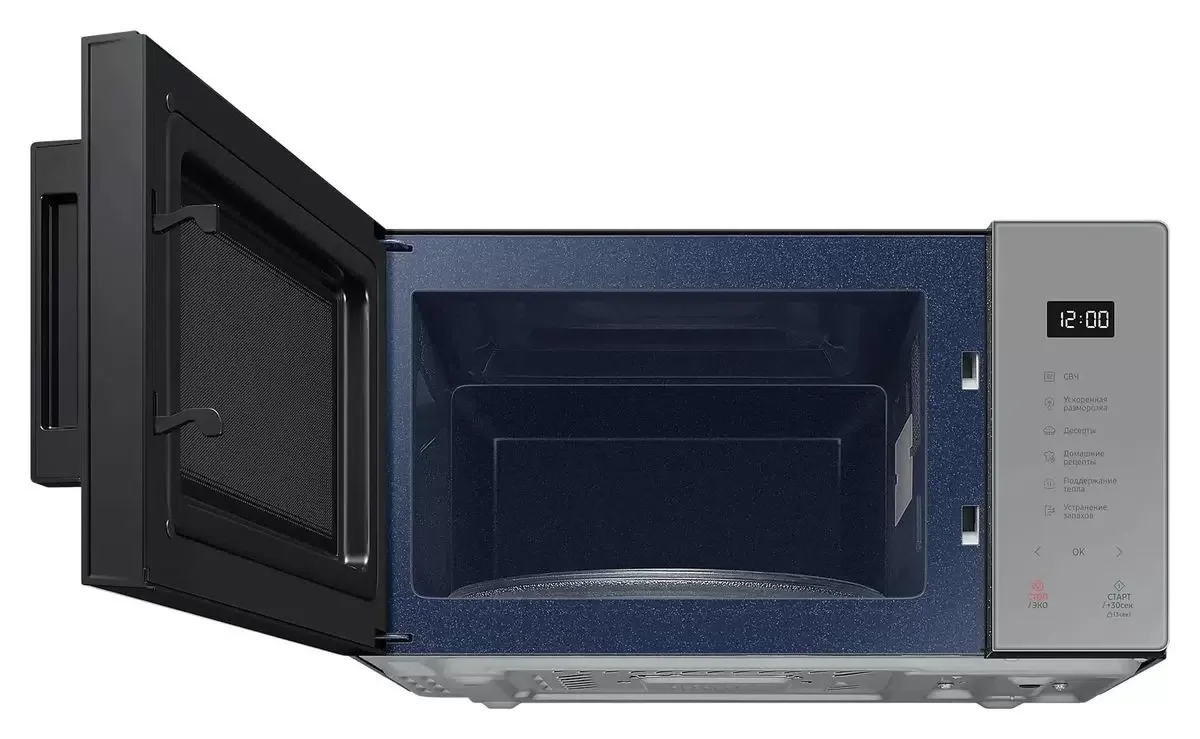 Микроволновая печь Samsung MS23T5018AG/BW серый, 23 л, 800 Вт, переключатели - сенсор