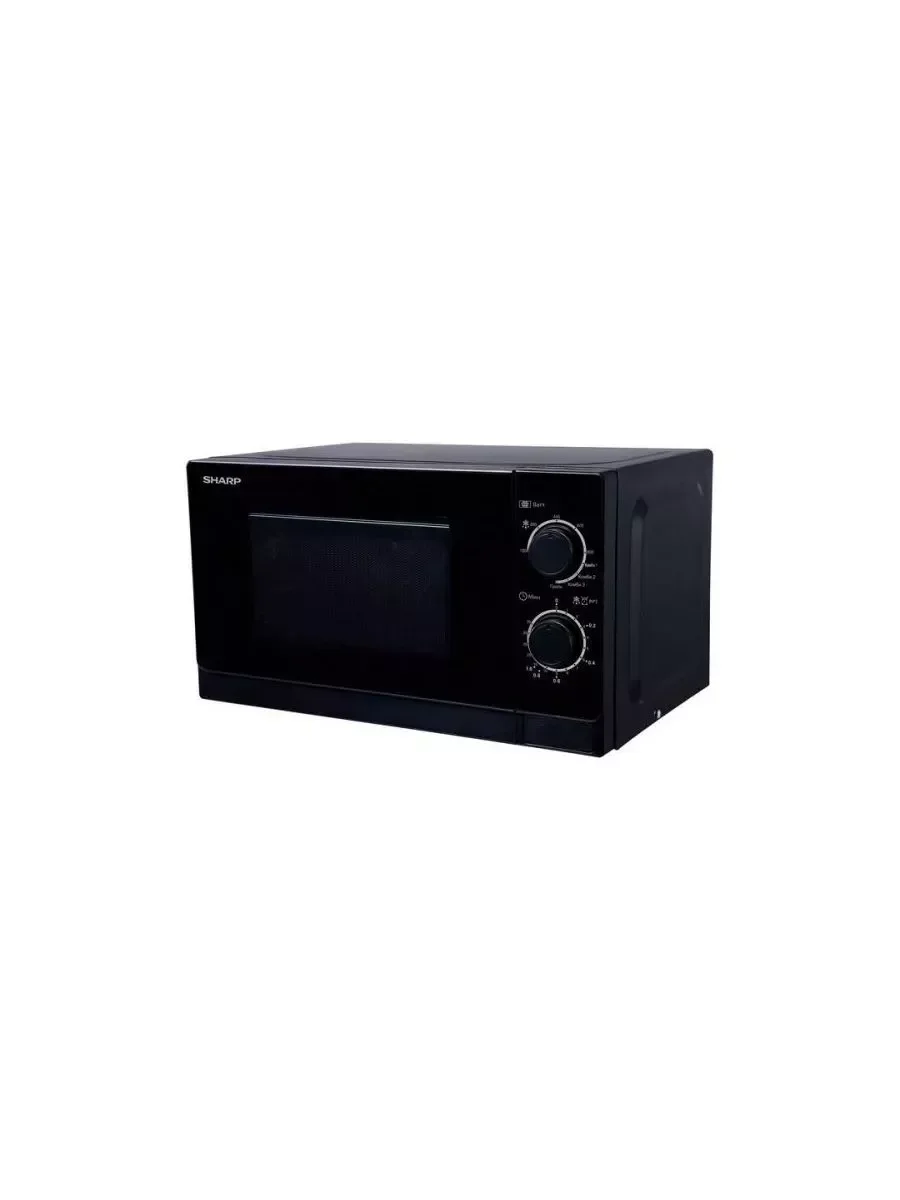 Микроволновая печь Sharp R-2000RK черный, 20 л, 800 Вт, переключатели - поворотный механизм