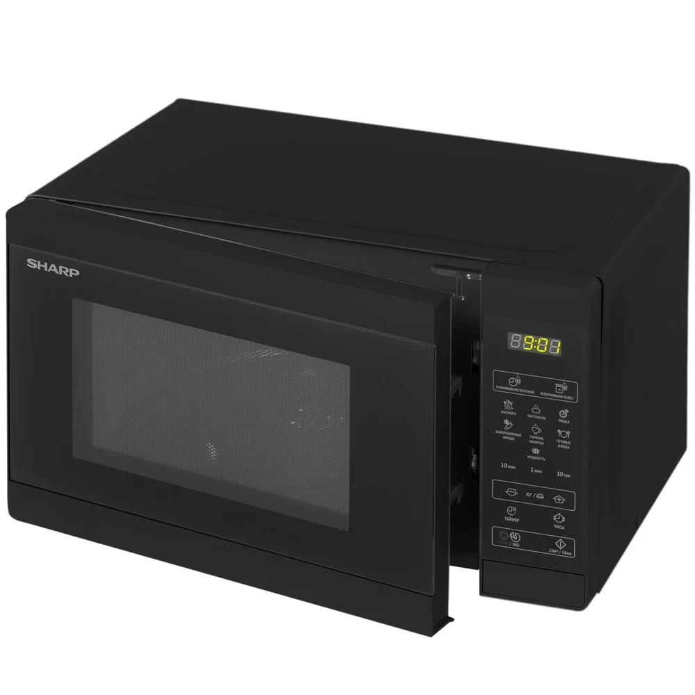 Микроволновая печь Sharp R-2800RK черный, 20 л, 800 Вт, переключатели - сенсор