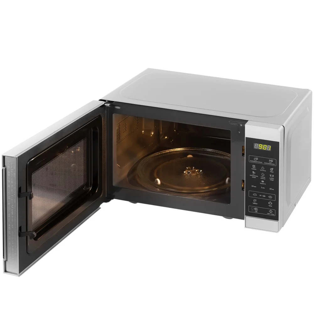 Микроволновая печь Sharp R-2800RSL серебристый, 20 л, 800 Вт, переключатели - сенсор