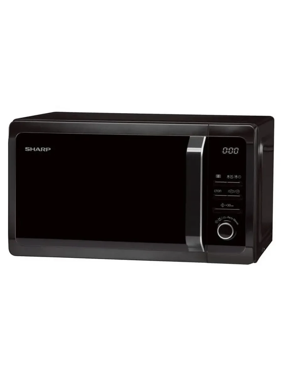 Микроволновая печь Sharp R2852RK черный/серебристый, 20 л, 800 Вт, переключатели - кнопки, поворотный механизм