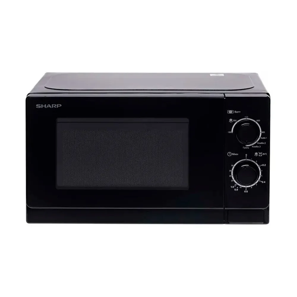 Микроволновая печь Sharp R-6000RK черный, 20 л, 800 Вт, переключатели - поворотный механизм