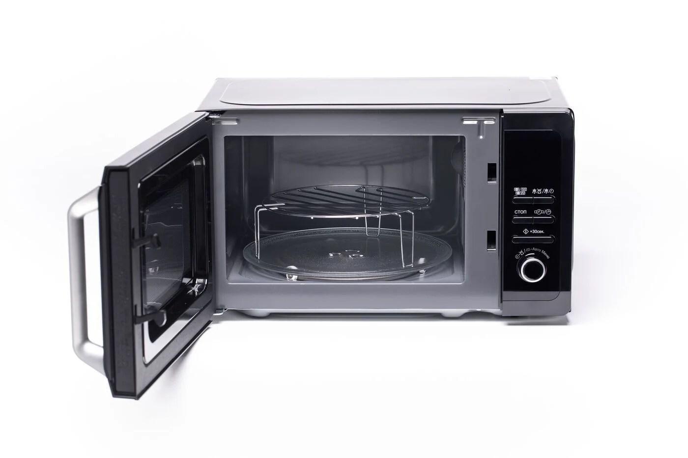 Микроволновая печь Sharp R-6000RK черный, 20 л, 800 Вт, переключатели - поворотный механизм