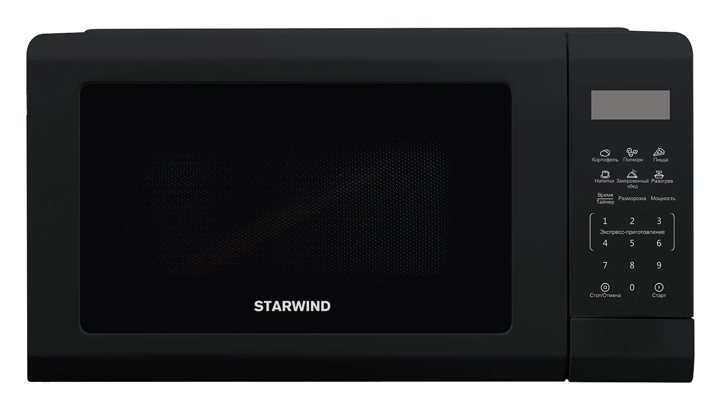 Микроволновая печь Starwind SMW4320 черный, 20 л, 700 Вт, переключатели - сенсор