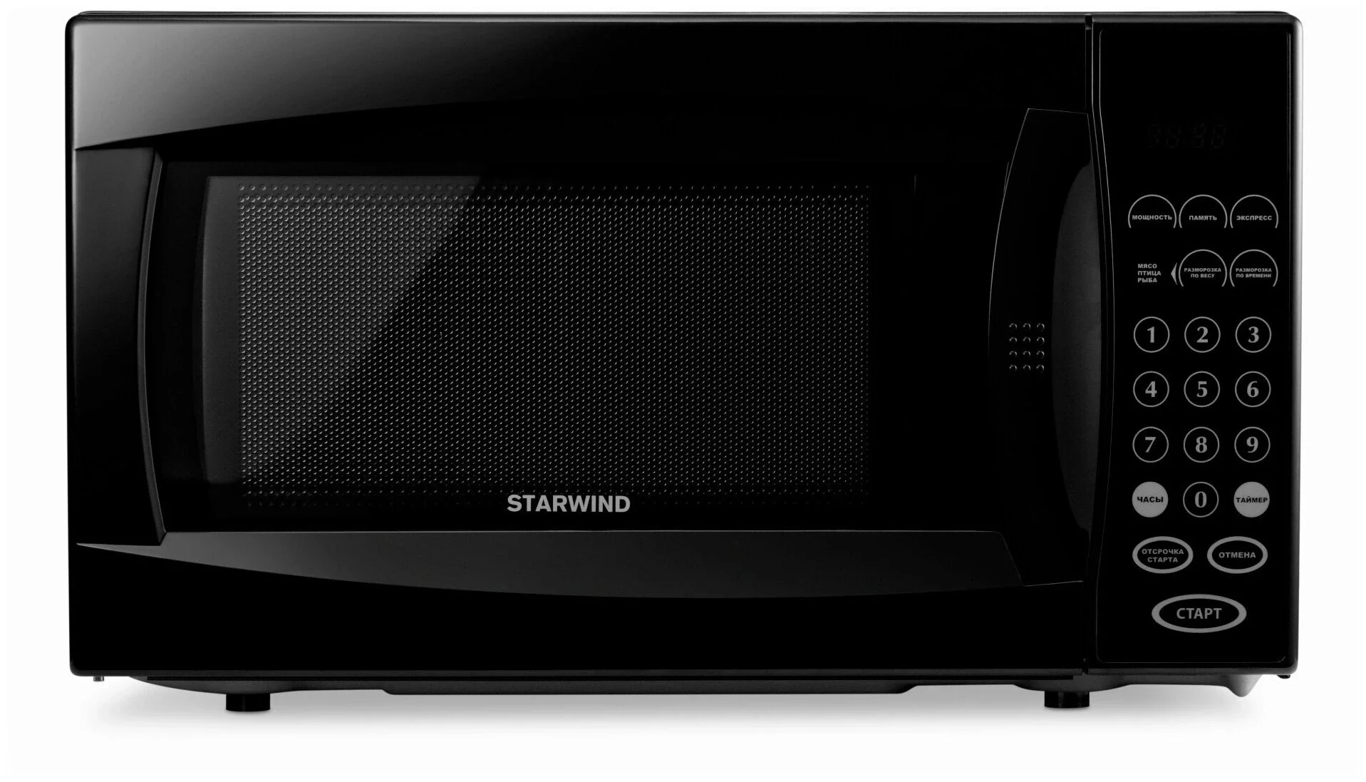 Микроволновая печь Starwind SMW4420 черный, 20 л, 700 Вт, переключатели - кнопки