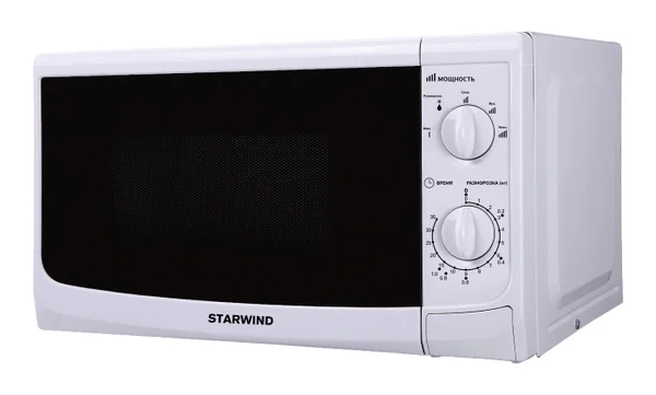 Микроволновая печь Starwind SWM5620 белый, 20 л, 700 Вт, переключатели - поворотный механизм