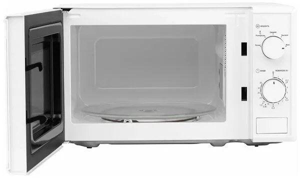 Микроволновая печь SunWind SUN-MW051 белый, 20 л, 700 Вт, переключатели - поворотный механизм
