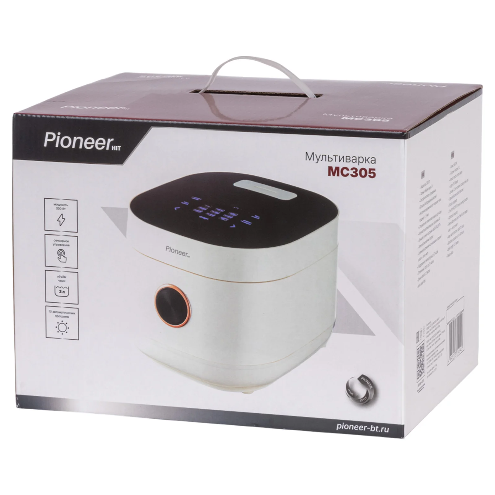 Мультиварки Pioneer MC305 500 Вт, Обьем 3л, сенсорный дисплей.