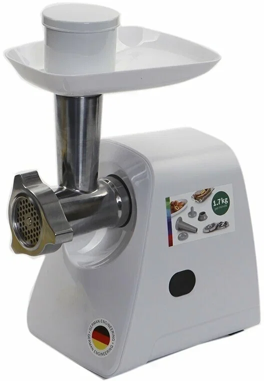 Мясорубка BOSCH MFW 2520W белый (3350Вт, 1,7кг/мин, насадки)