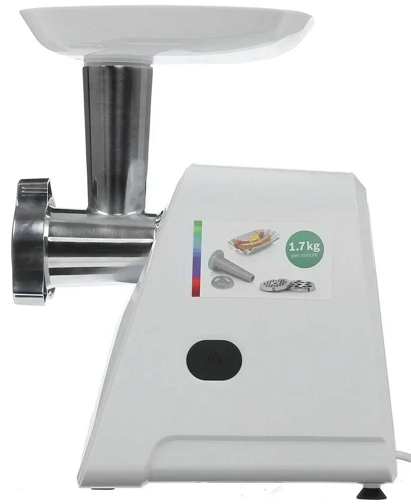 Мясорубка Bosch MFW2510W 1500Вт, произв.1.7 кг/мин, 3 насадки, 2 диска, для колбас.