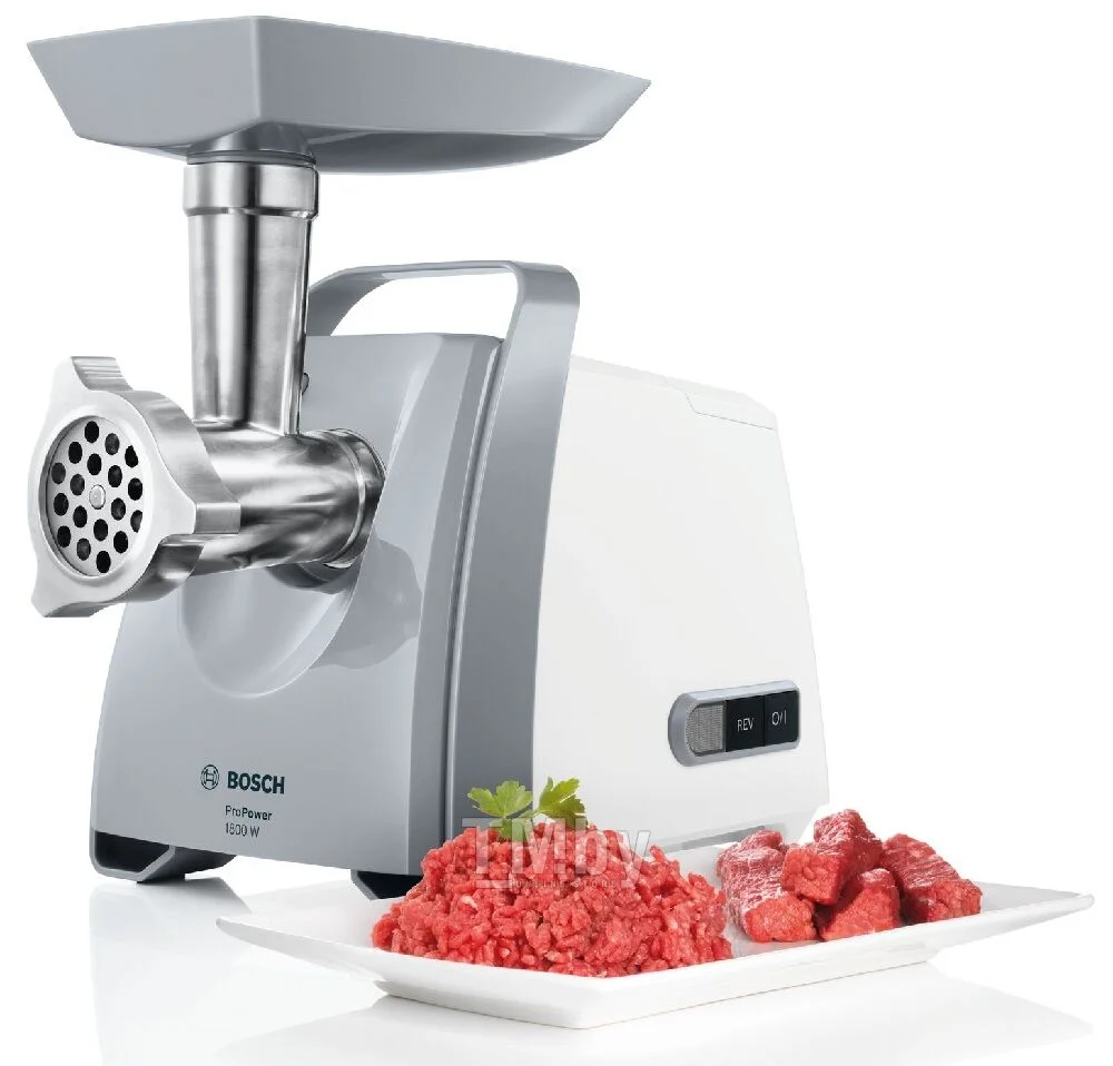 Мясорубка BOSCH MFW66020 (1800Вт, 6 насадок, 3 диска, 3кг произв.)