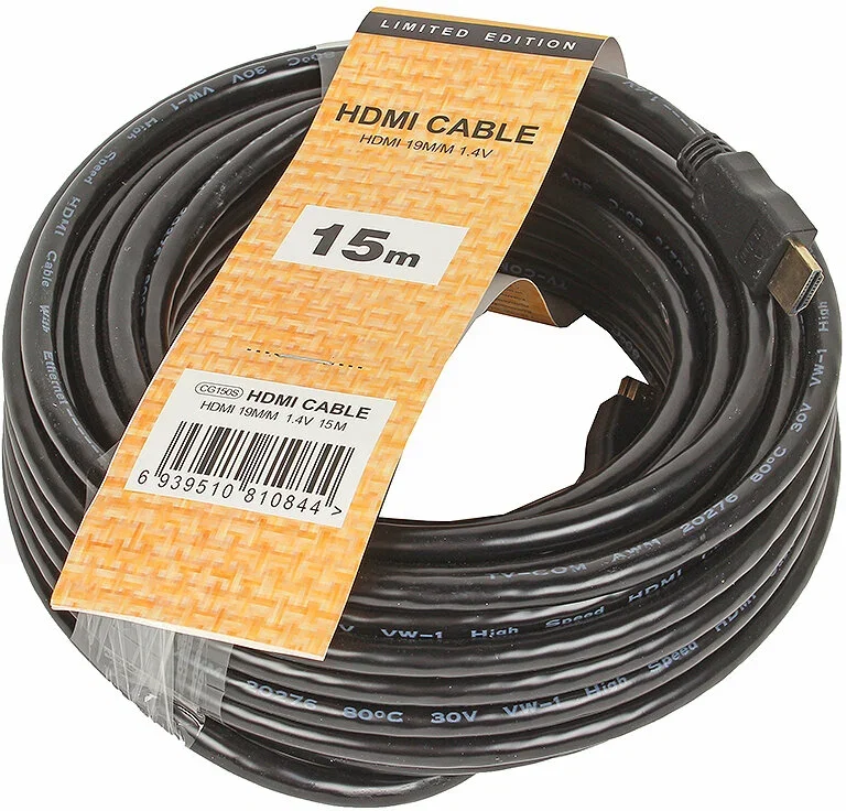 Кабель цифровой TV-COM HDMI19M to HDMI19M, V1.4+3D, 15m