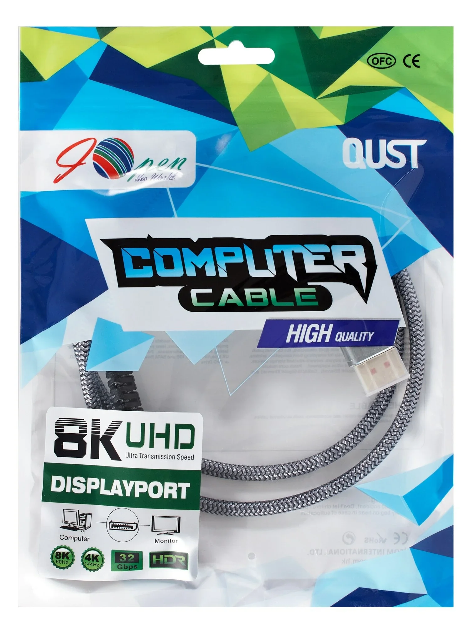 Кабель соединительный DISPLAY PORT v1.4, 1m,  iOpen <ACG630-1.0>