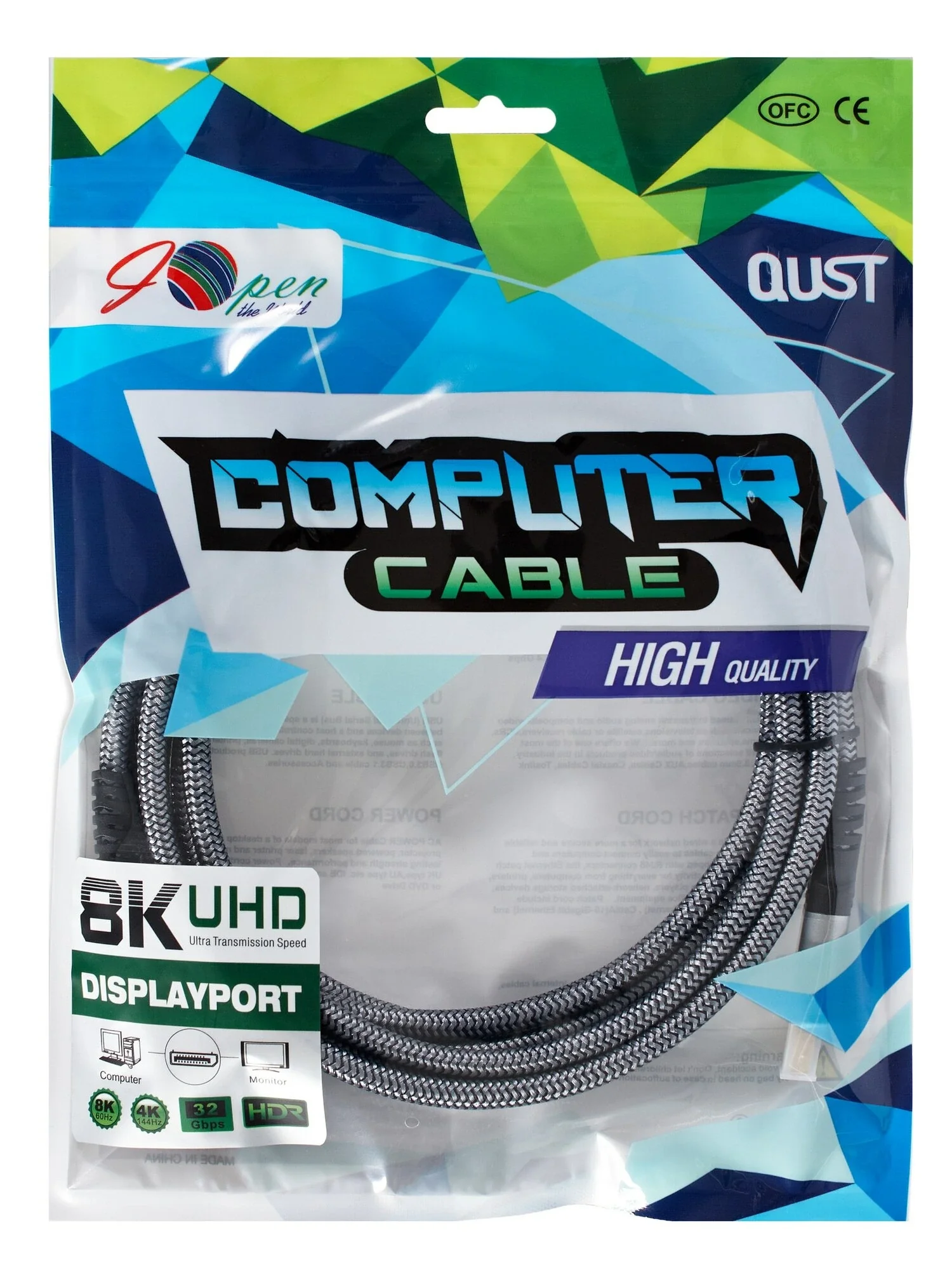Кабель соединительный DISPLAY PORT v1.4, 3m,  iOpen <ACG630-3.0>