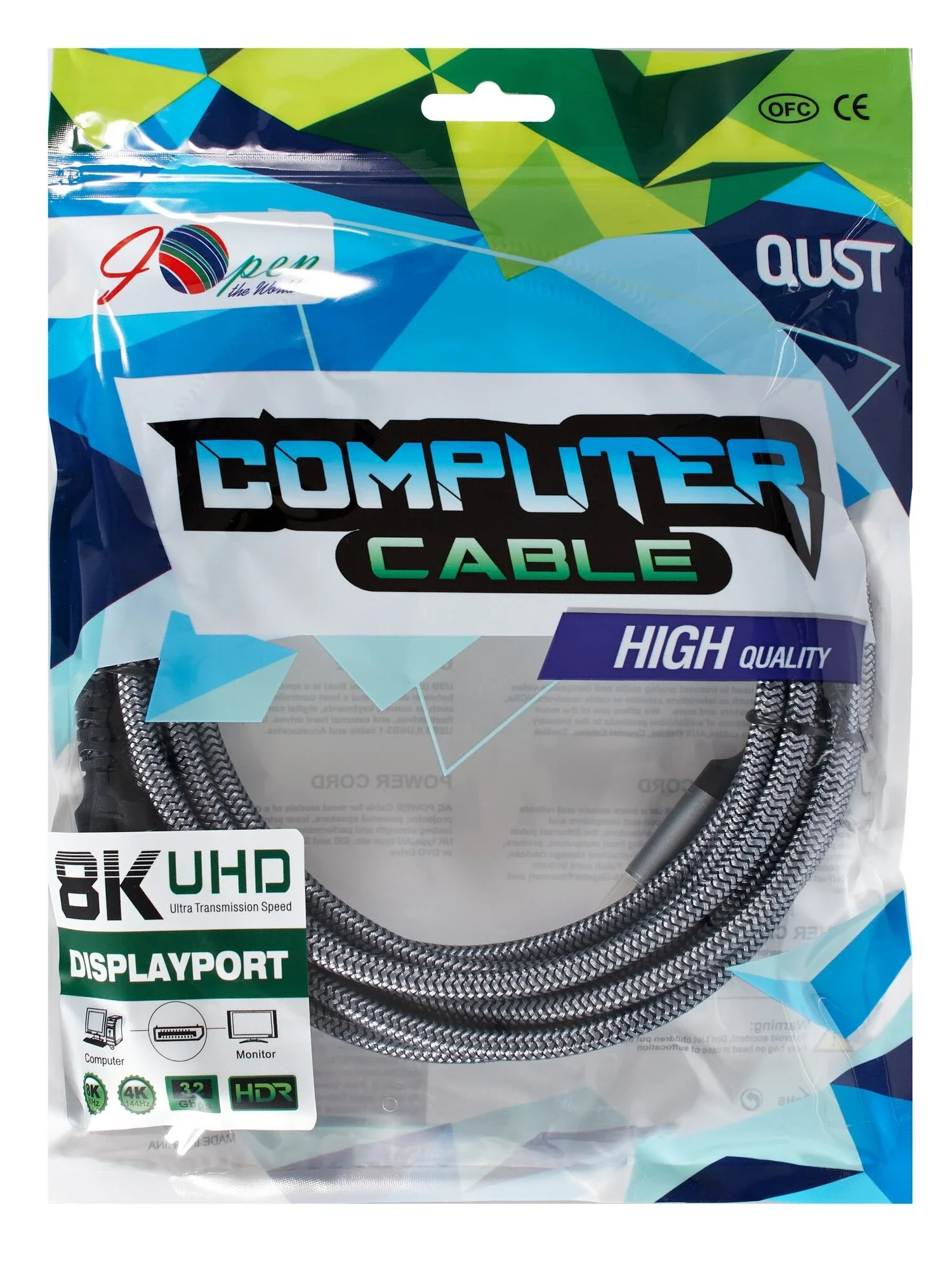 Кабель соединительный DISPLAY PORT v1.4, 5m, iOpen <ACG630-5.0>