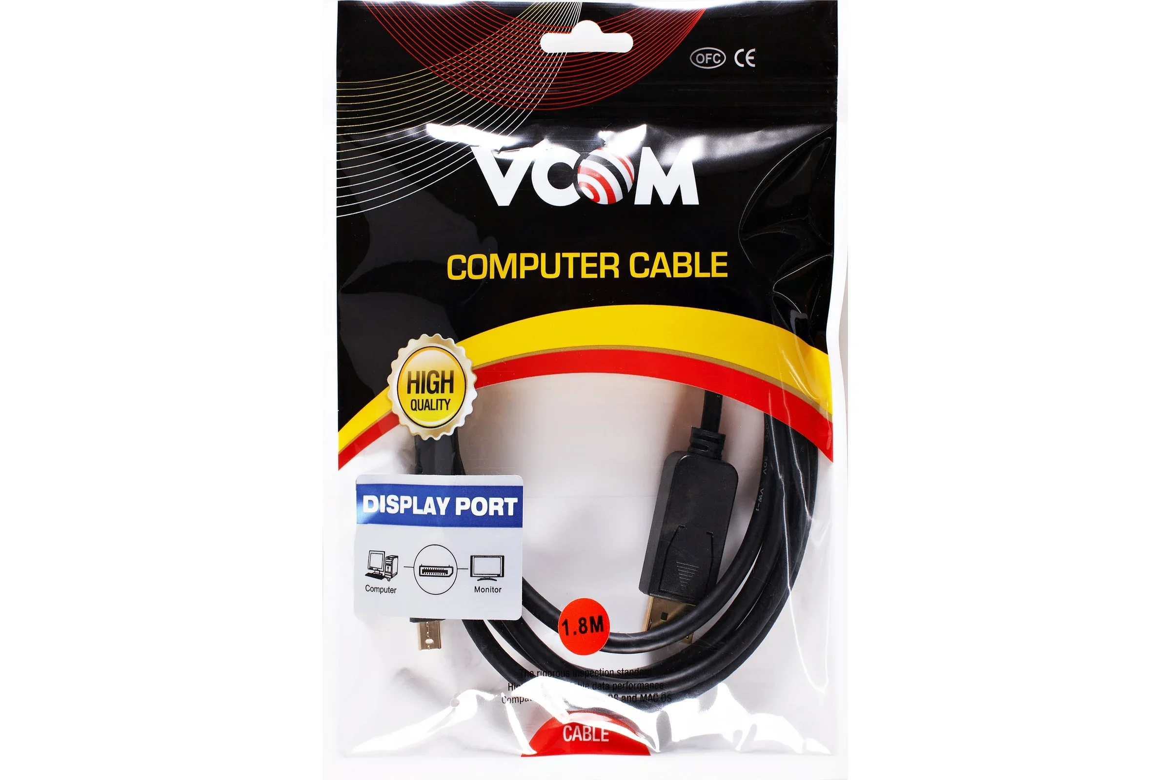 Кабель-переходник Mini DisplayPort M -> Display Port M  4K*60 Hz 1,8м VCOM <CG682-1.8M>