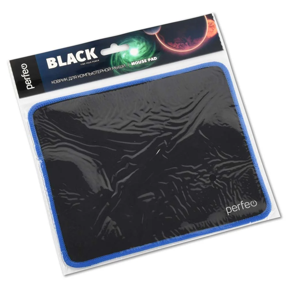 Коврик для компьютерной мыши PERFEO (PF_D0719) "Black" "Синий"