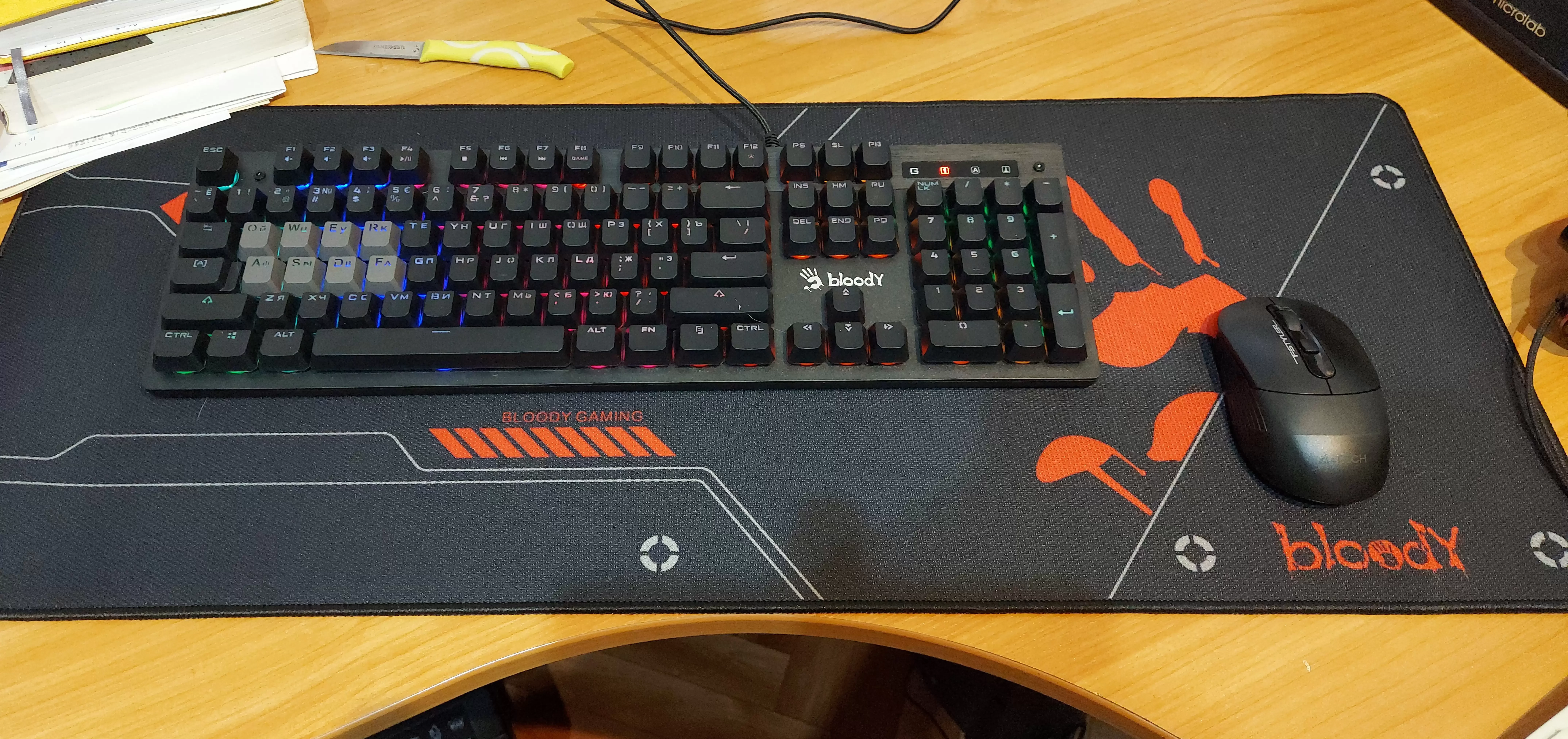 Коврик для мыши A4Tech Bloody BP-50L черный/рисунок 750x300x3мм