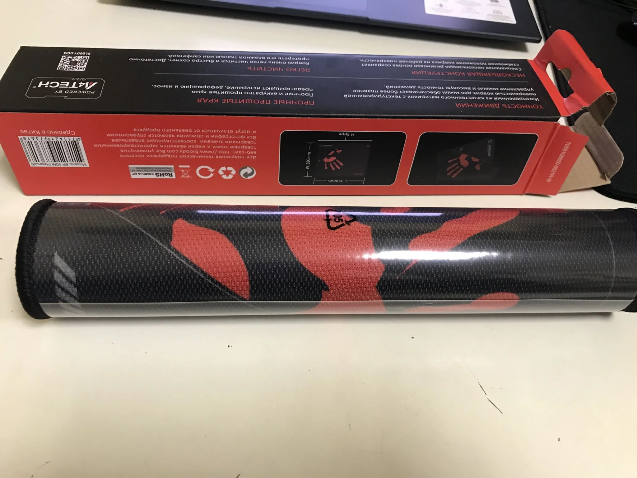 Коврик для мыши A4Tech Bloody BP-50M черный/рисунок 340x280x3мм