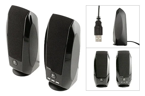 Logitech Акустическая 2.0 система S150, регуляторы на передней панели, USB, 1.2 метра, чёрный.