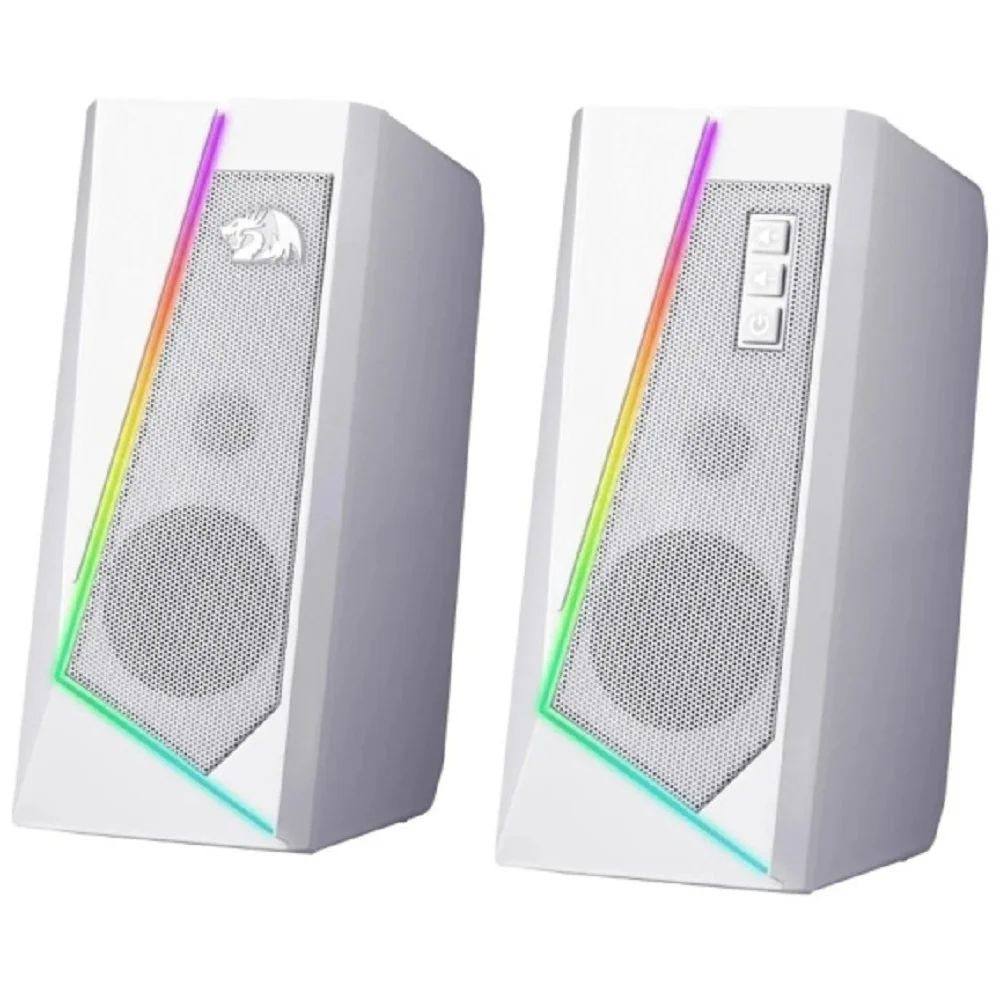 Redragon Акустическая 2.0 система Anvil белый,5 Вт,RGB,USB+3.5мм