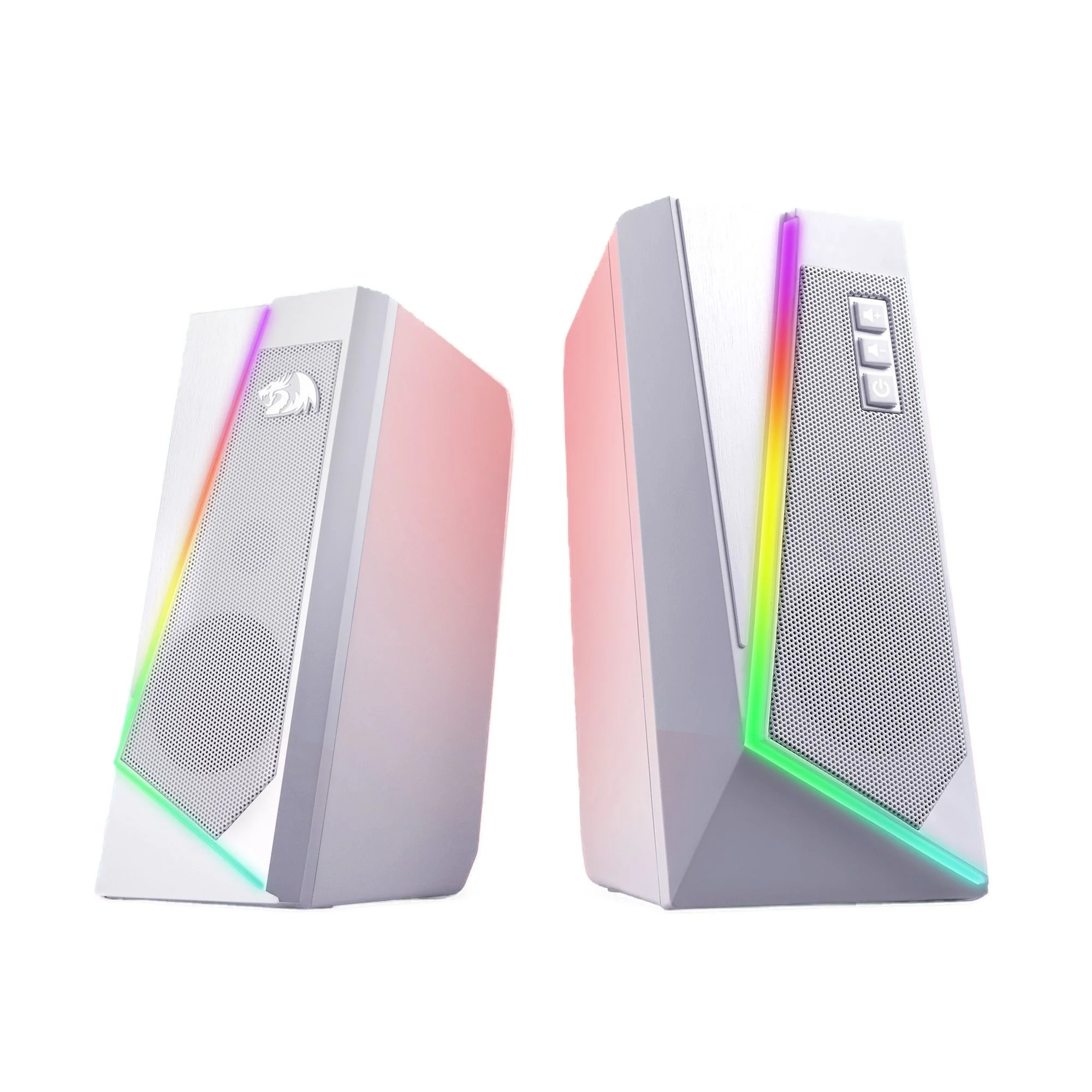 Redragon Акустическая 2.0 система Anvil белый,5 Вт,RGB,USB+3.5мм