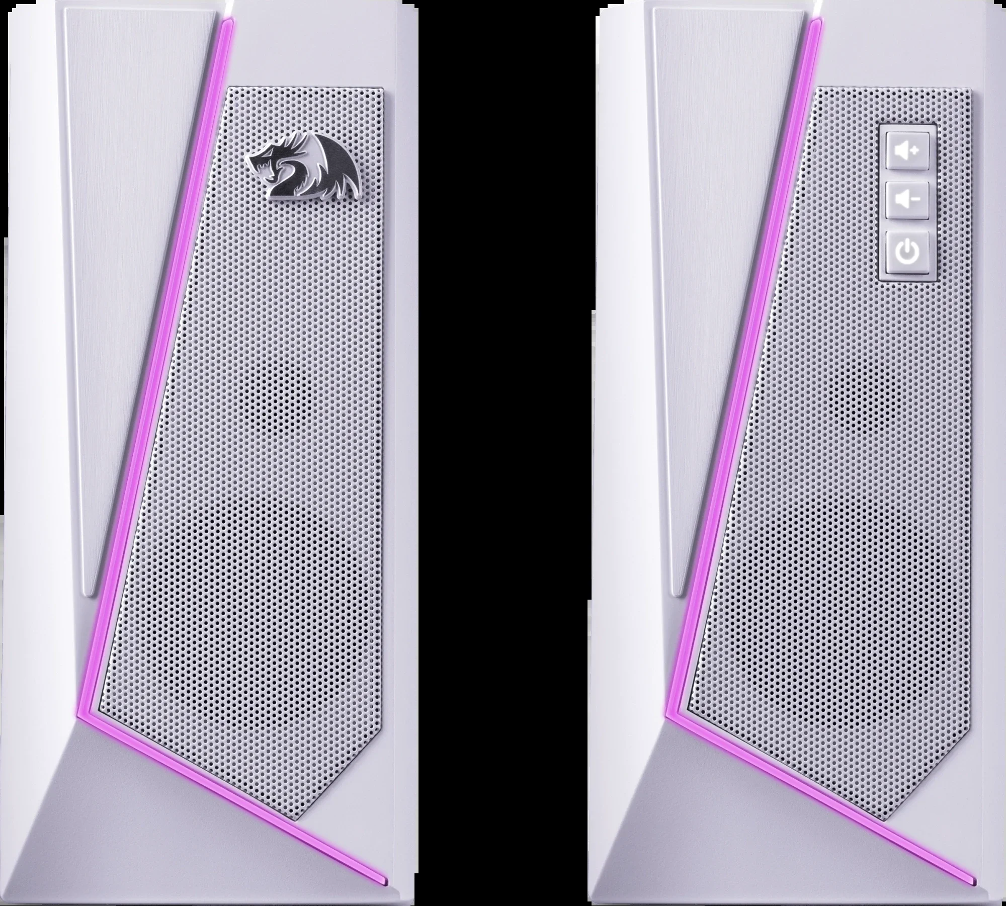 Redragon Акустическая 2.0 система Anvil белый,5 Вт,RGB,USB+3.5мм