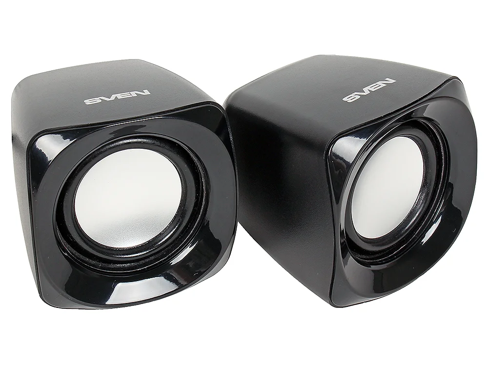 SVEN 120, чёрный, USB, акустическая система 2.0, мощность 2x2,5 Вт(RMS)