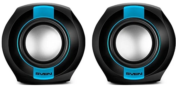 SVEN 150, чёрный-синий, USB, акустическая система 2.0, мощность 2x2,5 Вт(RMS)