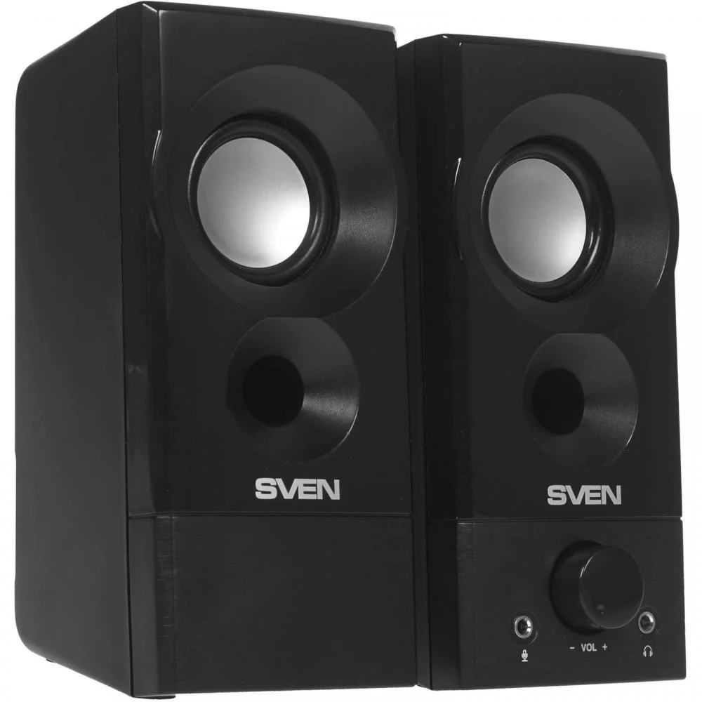 SVEN 357, чёрный, USB, акустическая система 2.0, мощность 2x3 Вт(RMS)
