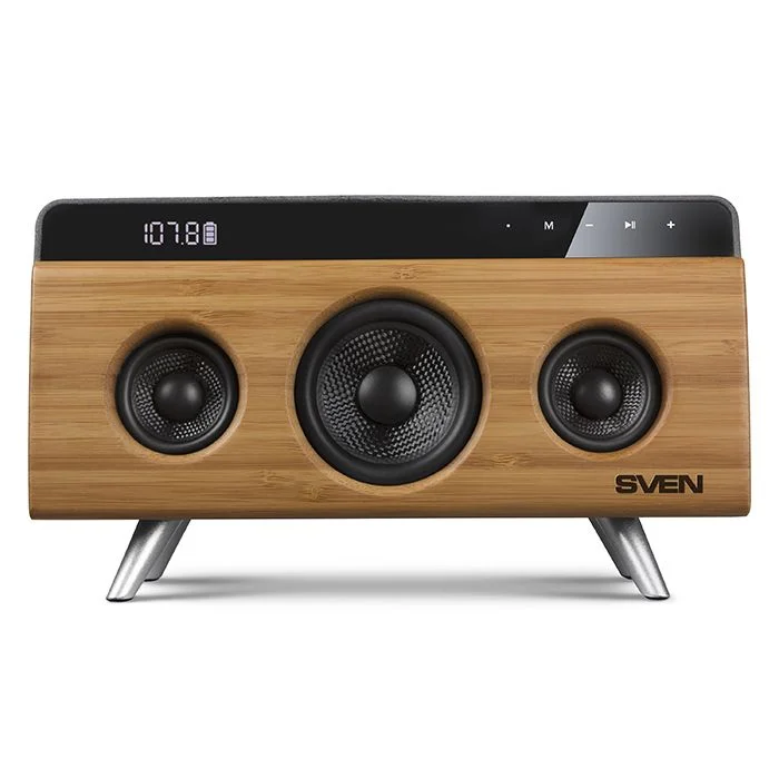 SVEN HA-930, бамбук (30 Вт, Bluetooth, FM, USB, LED-дисплей, 2200мА*ч)