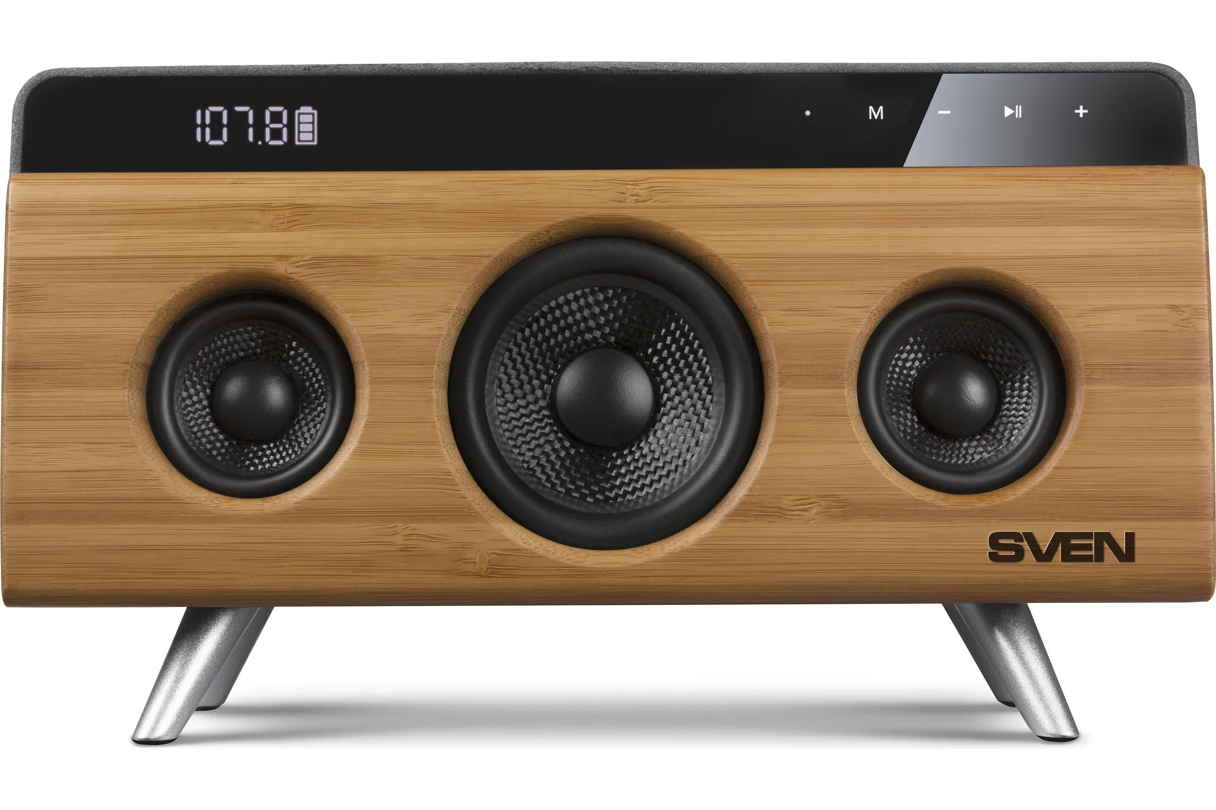 SVEN HA-930, бамбук (30 Вт, Bluetooth, FM, USB, LED-дисплей, 2200мА*ч)