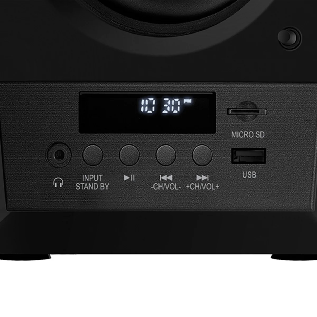 SVEN MC-20, чёрный, акустическая система 2.0, мощность 2x45Вт (RMS), FM-тюнер, USB/microSD, дисплей, пульт ДУ, Bluetooth