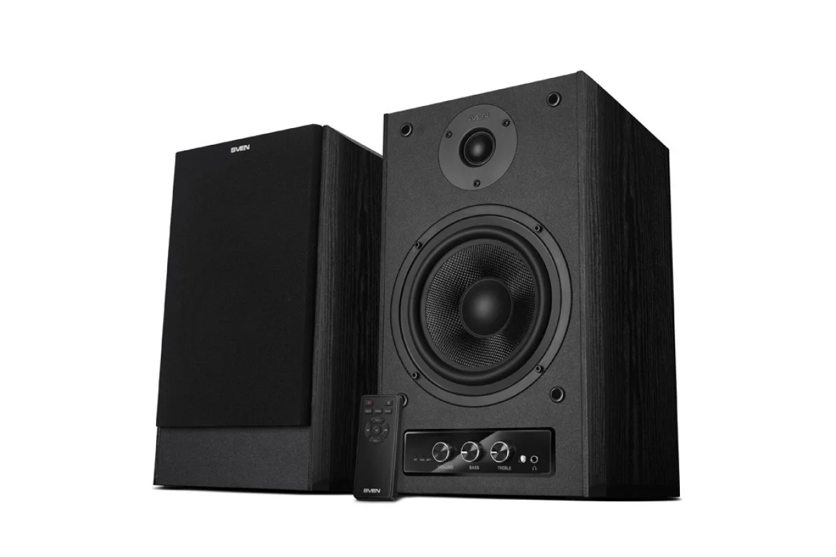 SVEN MC-30, чёрный, акустическая система 2.0, мощность 2x100Вт (RMS), пульт ДУ, Bluetooth, Optical 1