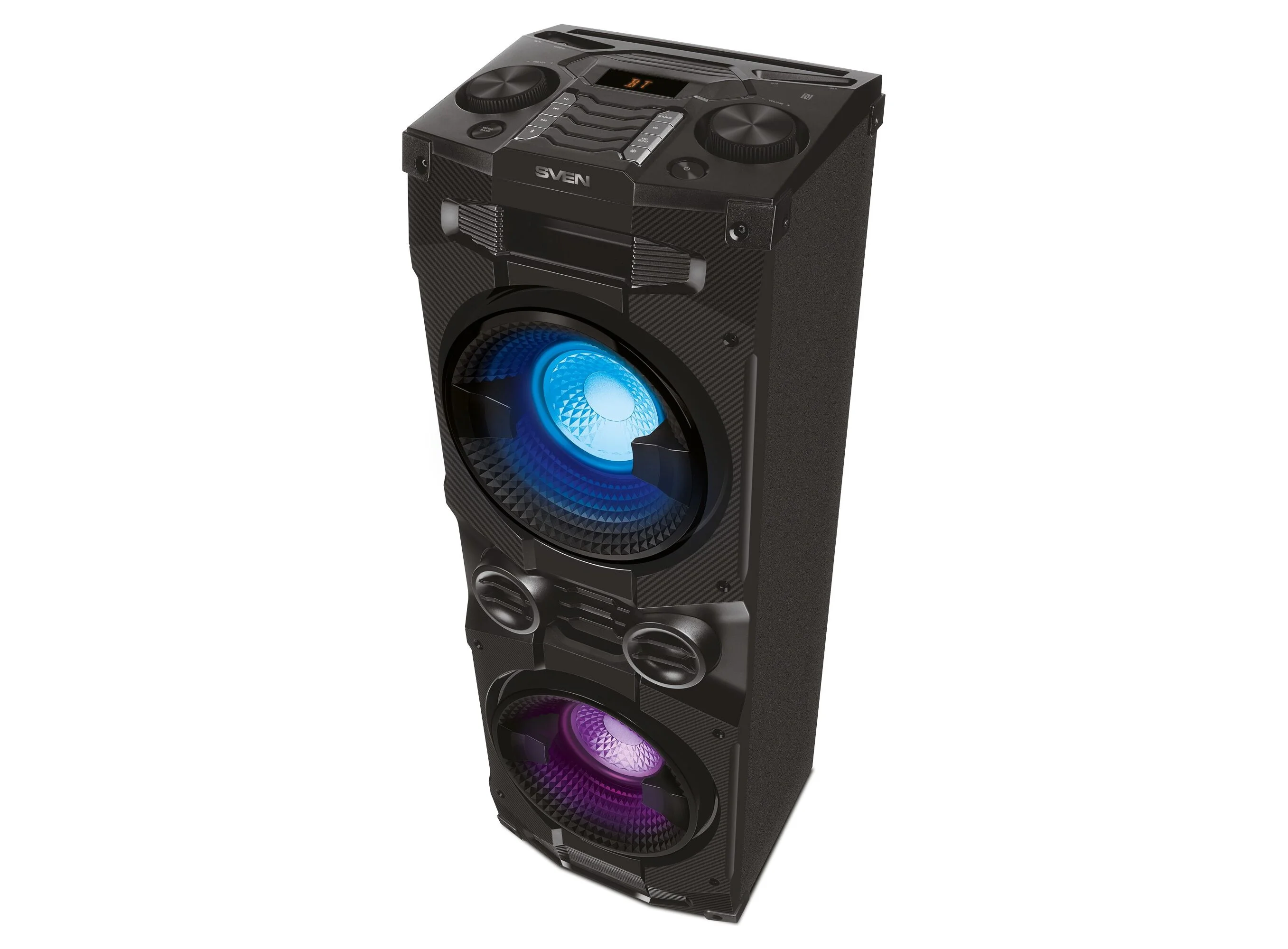 SVEN PS-1500, черный (500 Вт, Bluetooth, FM, USB, LED-дисплей, ~230В)