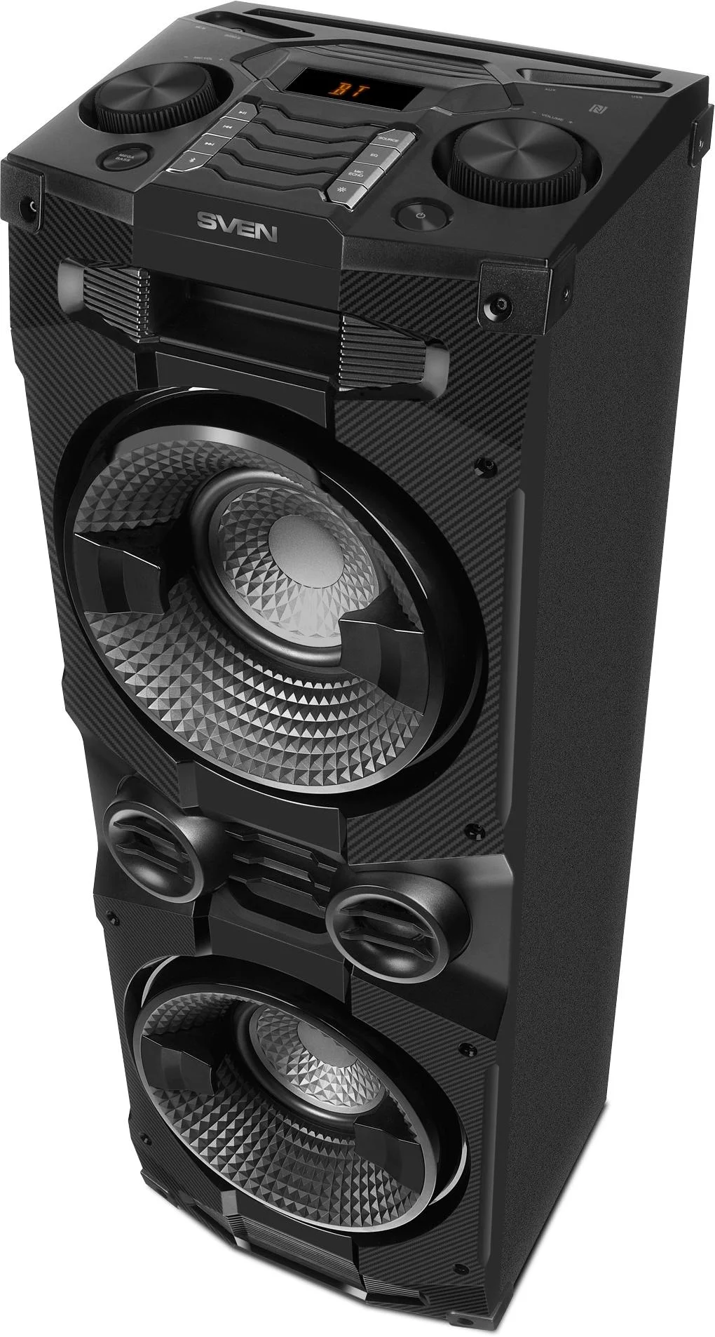 SVEN PS-1500, черный (500 Вт, Bluetooth, FM, USB, LED-дисплей, ~230В)