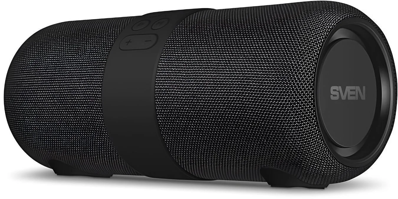 SVEN PS-340, черный (24 Вт, Waterproof (IPx6), TWS, Bluetooth, FM, USB, 3600мА*ч)