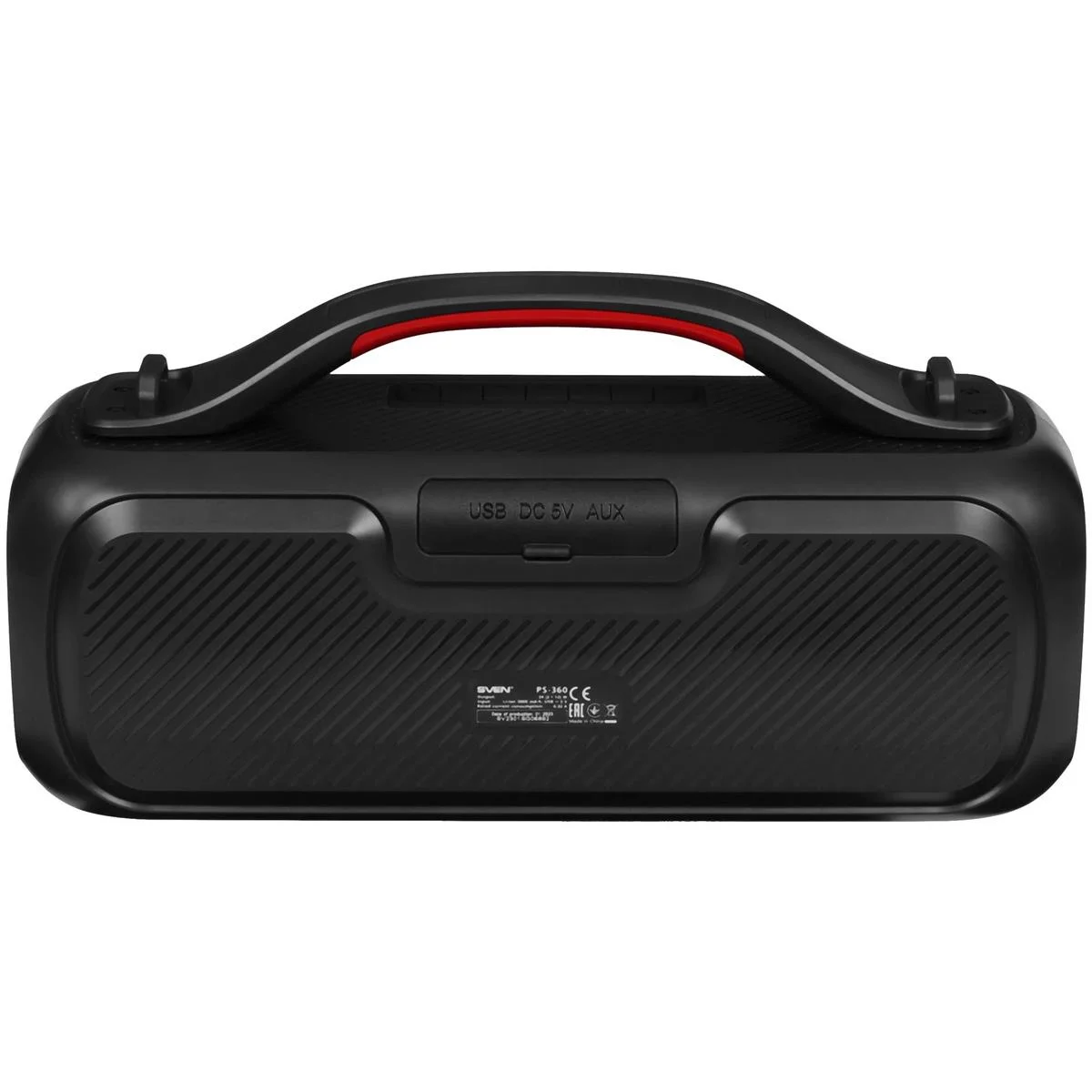 SVEN PS-360, черный (24 Вт, Waterproof (IPx5), TWS, Bluetooth, FM, USB, 3000мА*ч)