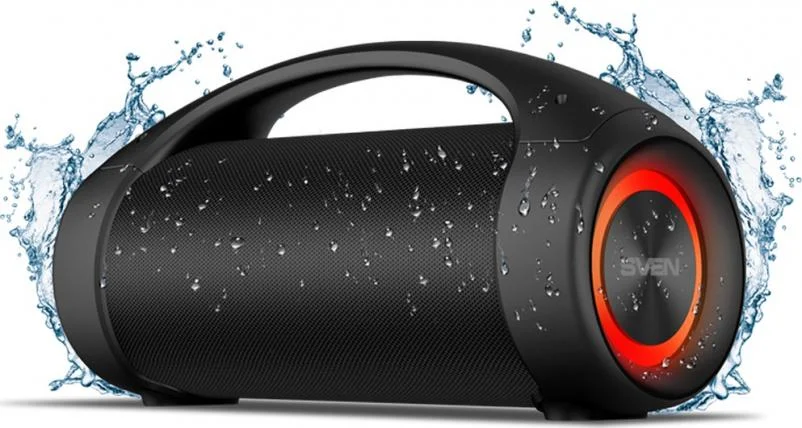 SVEN PS-370, черный (40 Вт, Waterproof (IPx5), TWS, Bluetooth, FM, USB, microSD, 3600мА*ч)