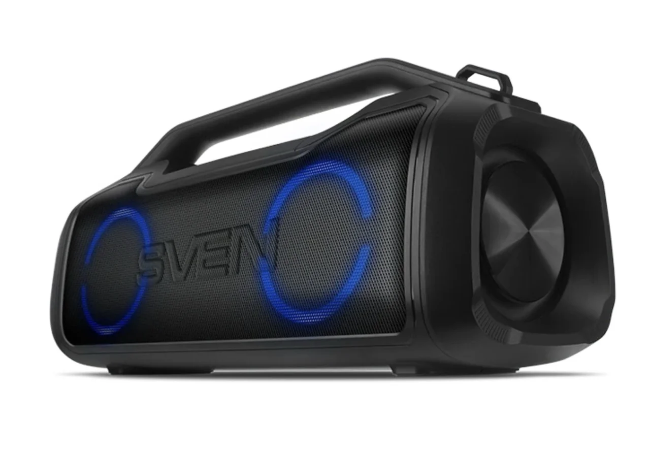 SVEN PS-390, черный (50 Вт, Waterproof (IPx5), TWS, Bluetooth, microSD, 3600мА*ч)