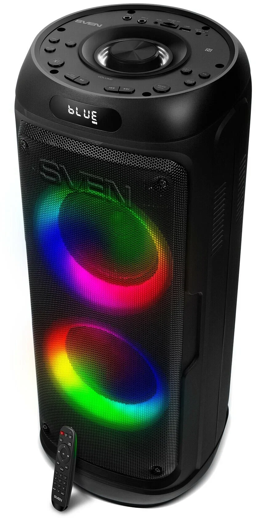 SVEN PS-770, черный (100 Вт, TWS, Bluetooth, FM, USB, microSD, LED-дисплей, 4400мА*ч)