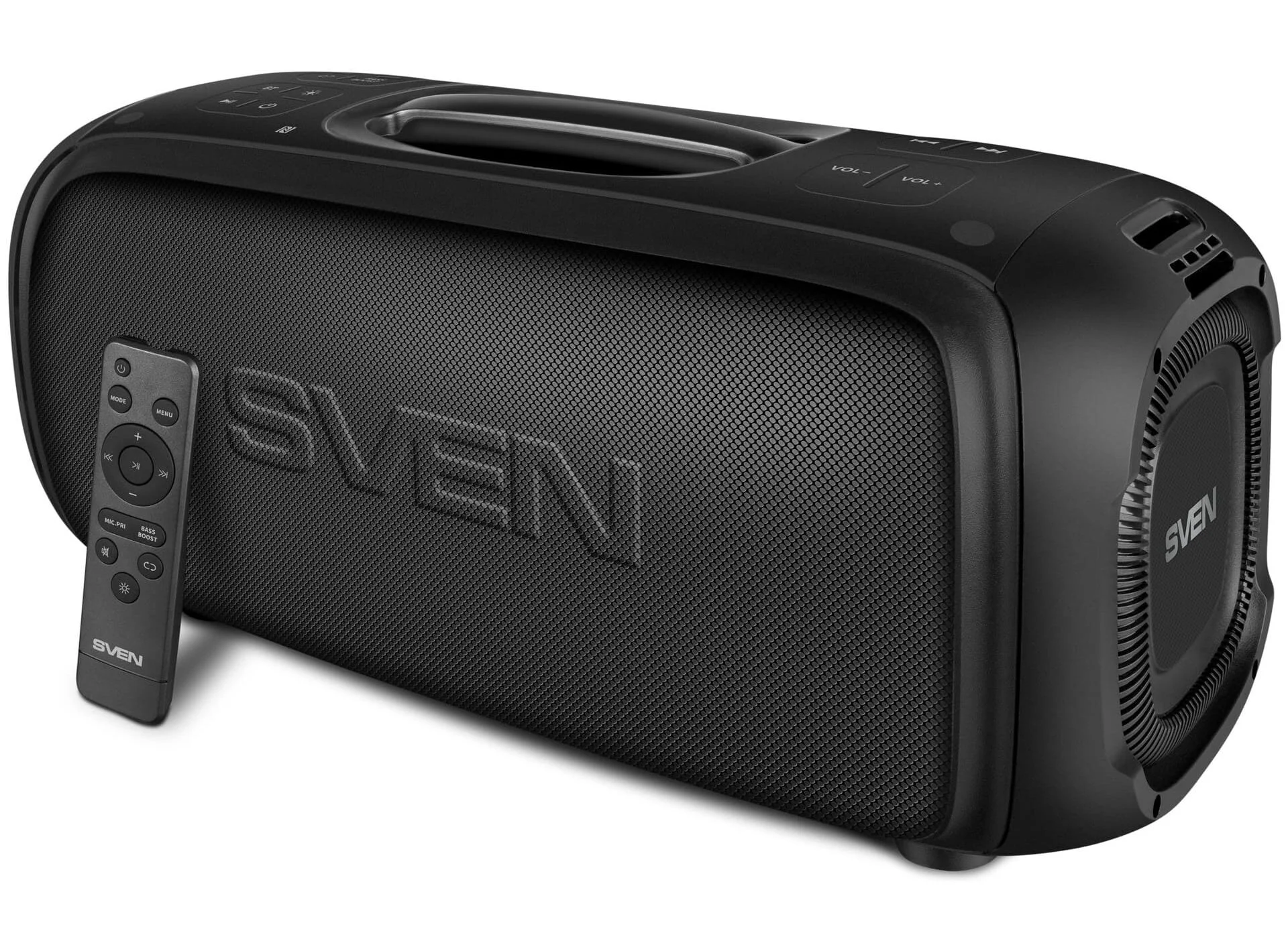 SVEN PS-860, черный (100 Вт, TWS, Bluetooth, FM, USB, microSD, 5400мА*ч)