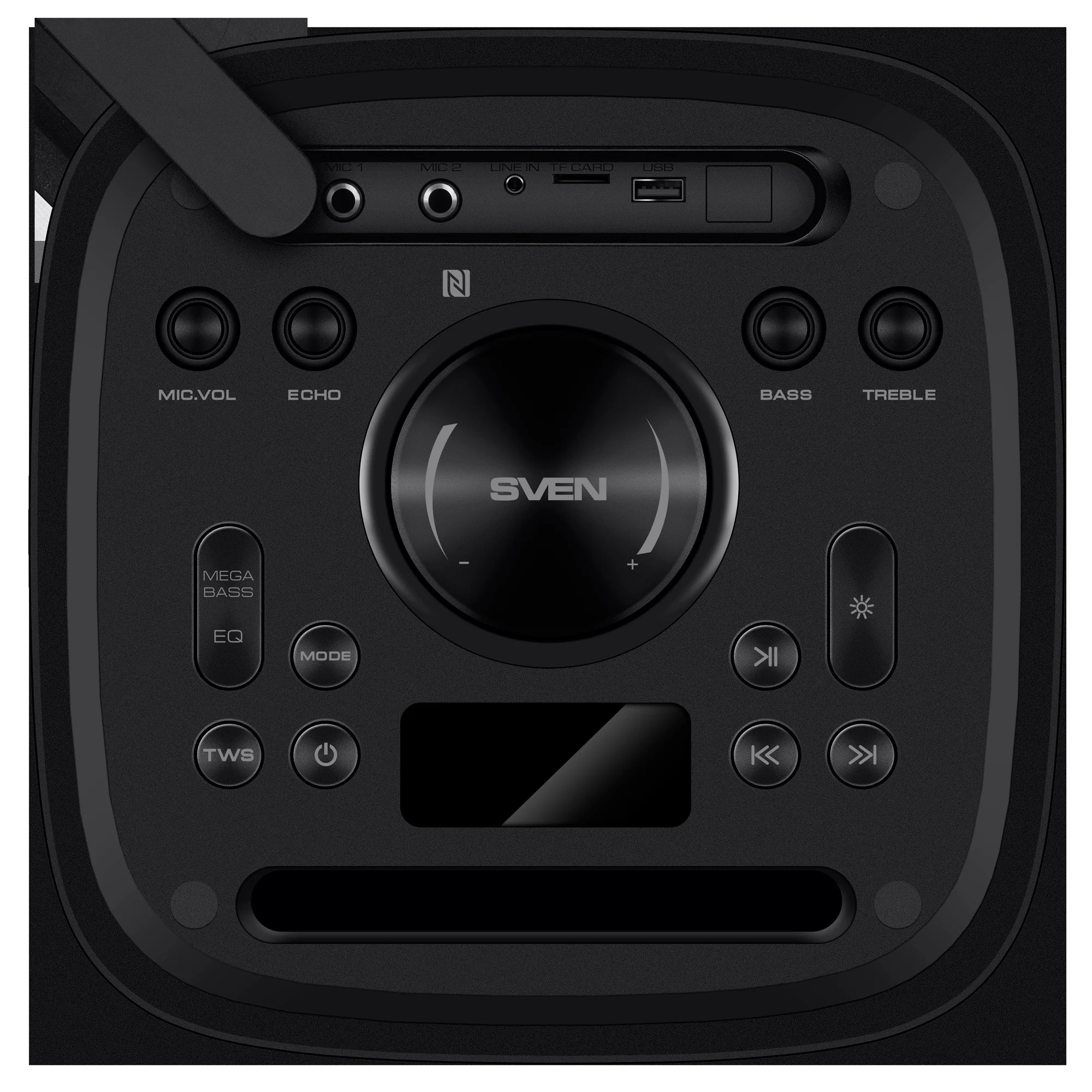 SVEN PS-930, черный (150 Вт, TWS, Bluetooth, FM, USB, microSD, LED-дисплей, 7200мА*ч) 1