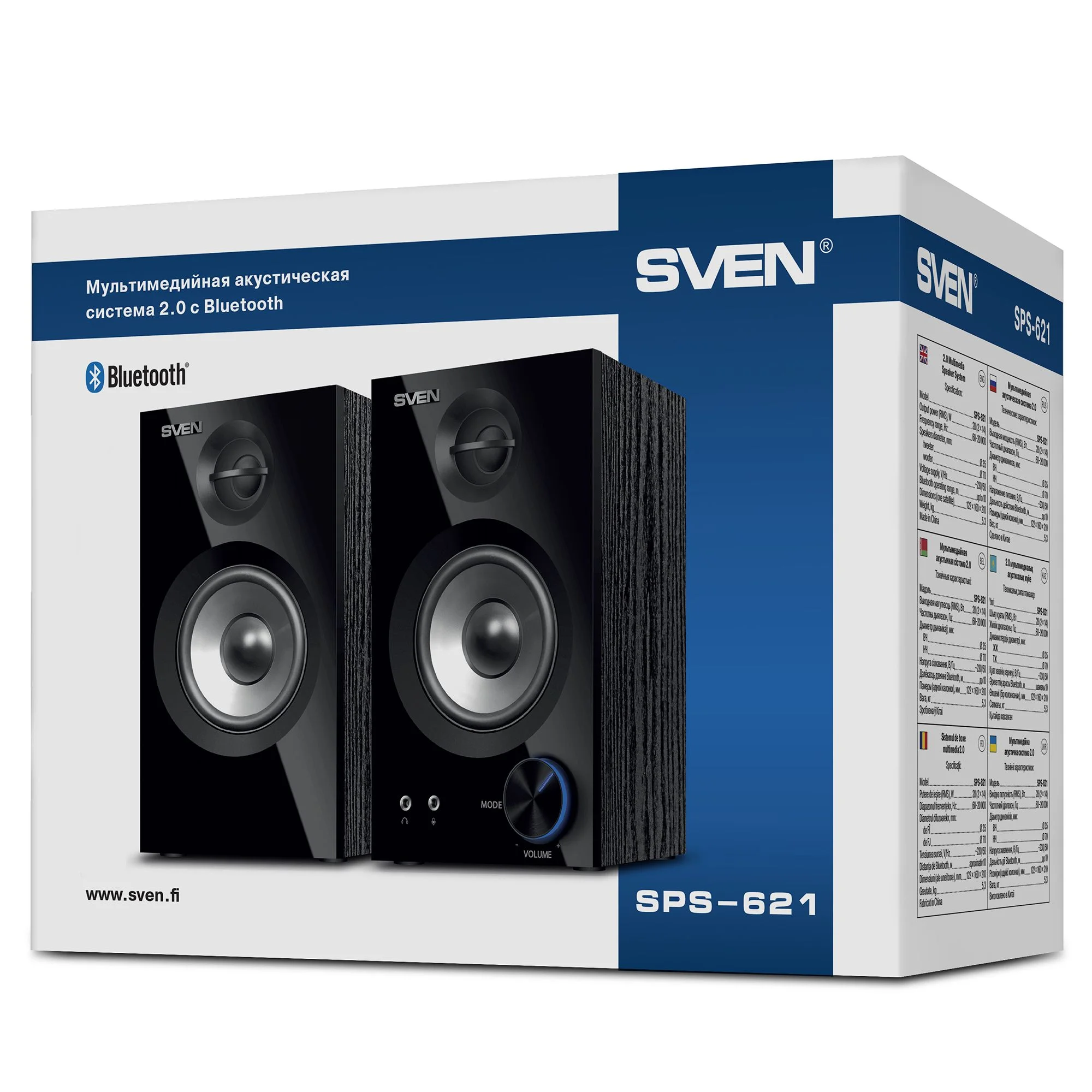 SVEN SPS-621, черный (28 Вт, Bluetooth)