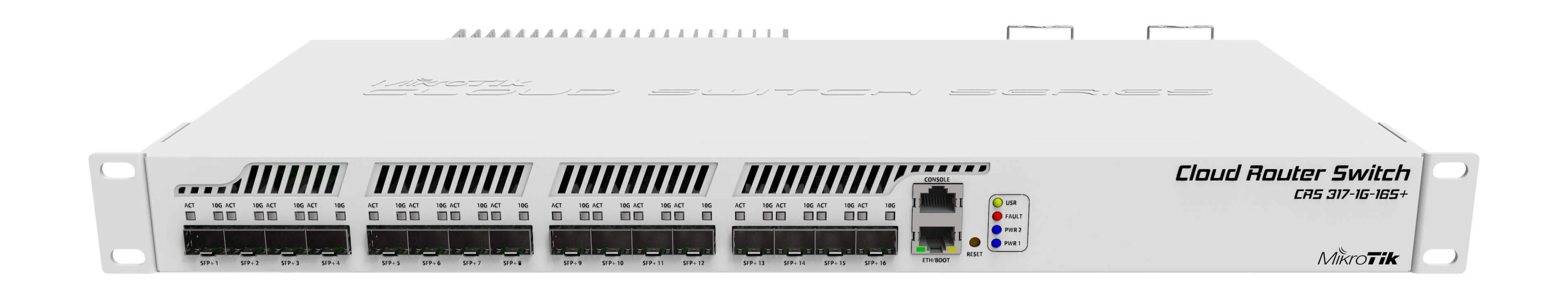 Коммутатор MikroTik CRS317-1G-16S+RM 16х SFP+, 1х 1G RJ45, SwOS или RouterOS