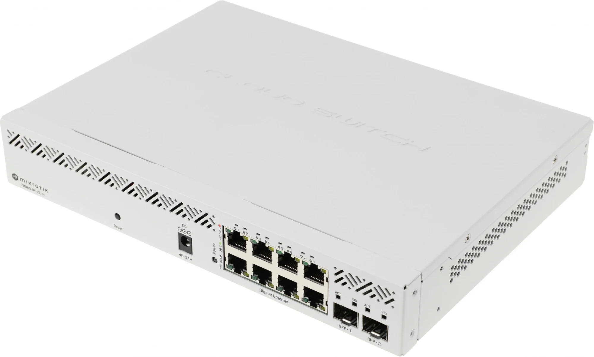 Коммутатор MikroTik CSS610-8P-2S+IN PoE-коммутатор, 8х 1G RJ45, 2х SFP+, раздача PoE 140 Вт, SwitchOS Lite