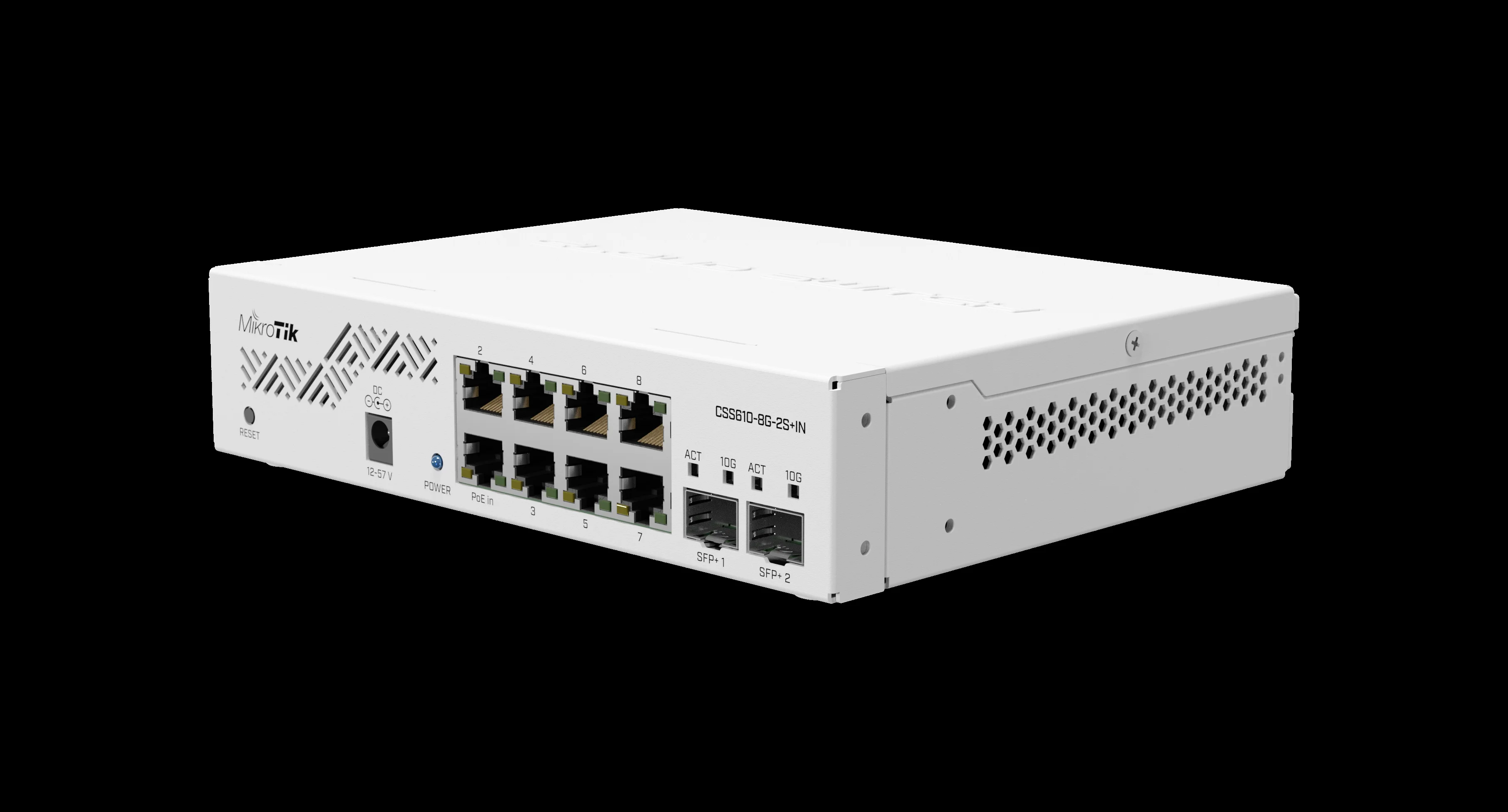 Коммутатор MikroTik CSS610-8P-2S+IN PoE-коммутатор, 8х 1G RJ45, 2х SFP+, раздача PoE 140 Вт, SwitchOS Lite